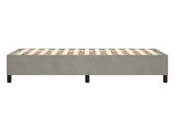Clicnbuy Somier - 90X190Cm|Estructura de cama box spring terciopelo gris claro 90x190 cm