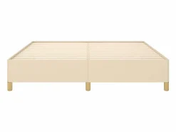 Clicnbuy Estructura de cama box spring tela color crema 180x200 cm Discount