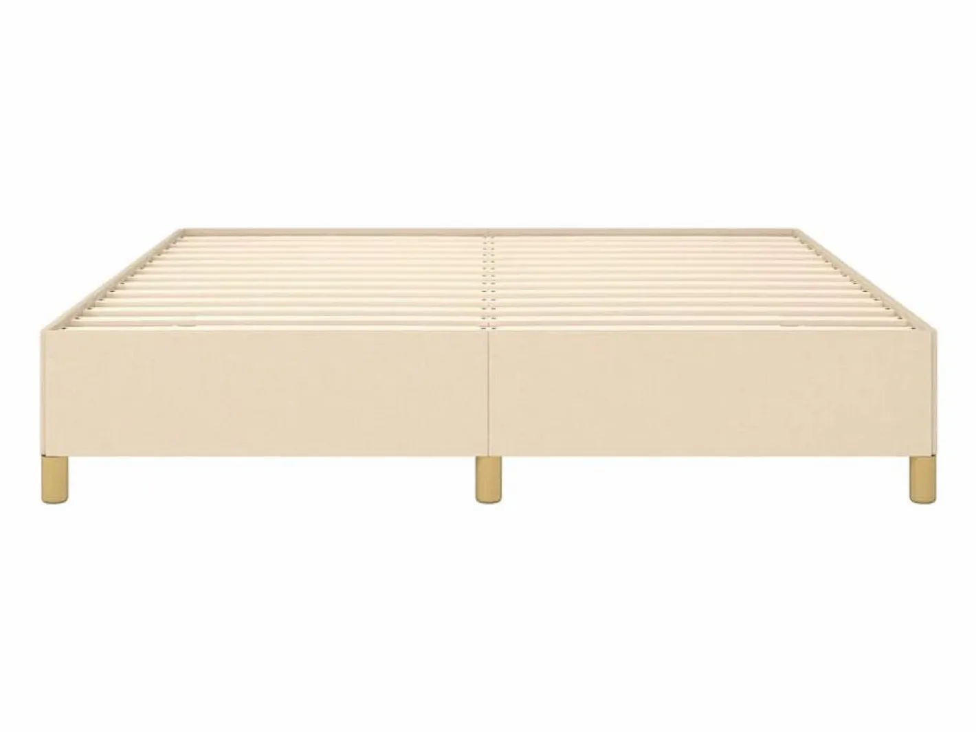 Clicnbuy Estructura de cama box spring tela color crema 180x200 cm Discount