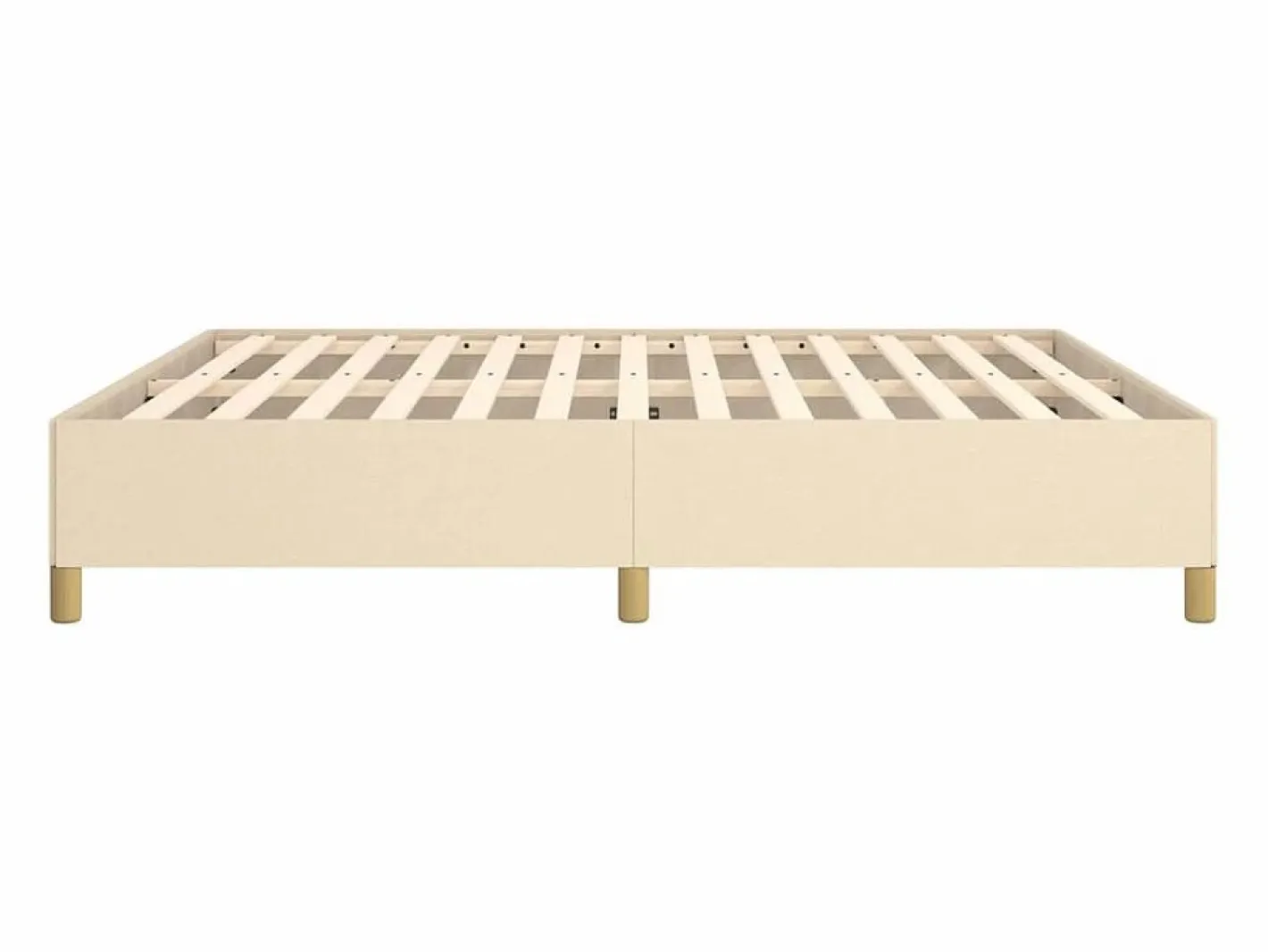 Clicnbuy Estructura de cama box spring tela color crema 180x200 cm Discount