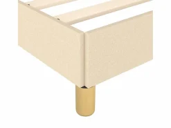 Clicnbuy Estructura de cama box spring tela color crema 180x200 cm Discount