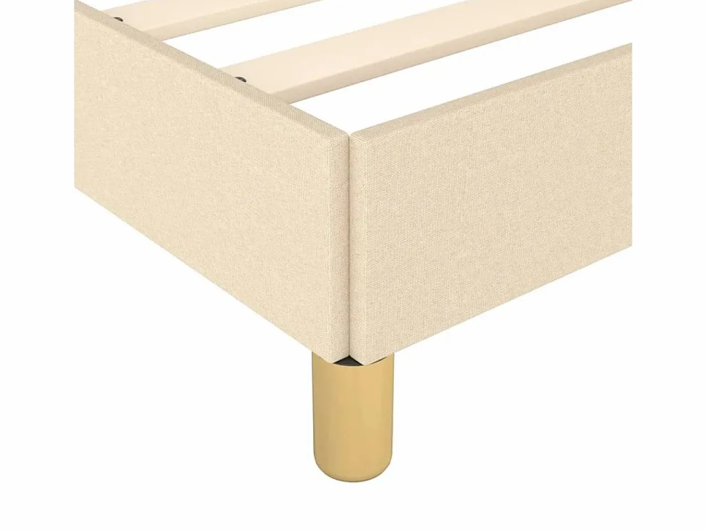 Clicnbuy Estructura de cama box spring tela color crema 180x200 cm Discount