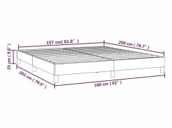 Clicnbuy Somier Tapizado|Somier - 160X200Cm|Estructura de cama box spring terciopelo rosa 160x200 cm