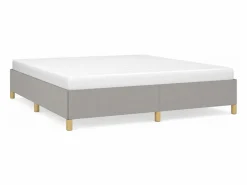Estructura de cama box spring tela gris claro 180x200 cm^Clicnbuy Sale