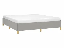Estructura de cama box spring tela gris claro 180x200 cm^Clicnbuy Sale