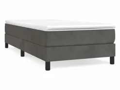 Estructura de cama box spring terciopelo gris oscuro 90x190 cm^Clicnbuy Best