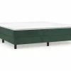 Estructura de cama box spring terciopelo verde oscuro 160x200cm^Clicnbuy Outlet