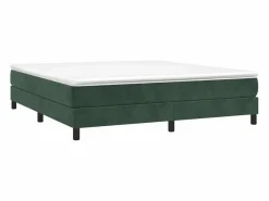 Estructura de cama box spring terciopelo verde oscuro 160x200cm^Clicnbuy Outlet