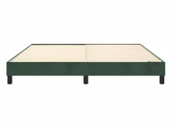 Estructura de cama box spring terciopelo verde oscuro 160x200cm^Clicnbuy Outlet
