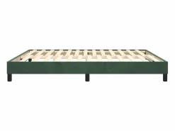 Estructura de cama box spring terciopelo verde oscuro 160x200cm^Clicnbuy Outlet
