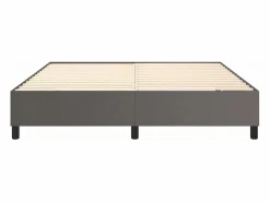 Clicnbuy Somier - 180X200Cm|Estructura de cama box spring cuero sintético gris 180x200 cm