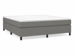 Estructura de cama box spring tela gris oscuro 180x200 cm^Clicnbuy Sale