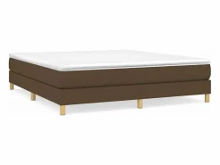 Clicnbuy Estructura de cama box spring tela marrón 180x200 cm Sale