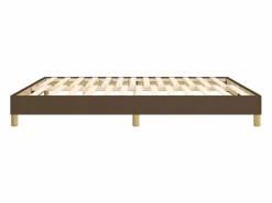 Clicnbuy Estructura de cama box spring tela marrón 180x200 cm Sale