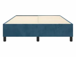 Clicnbuy Somier - 140X190Cm|Estructura de cama box spring terciopelo azul oscuro 140x190 cm