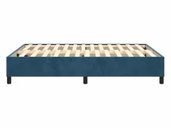 Clicnbuy Somier - 140X190Cm|Estructura de cama box spring terciopelo azul oscuro 140x190 cm
