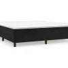 Estructura de cama box spring terciopelo negro 160x200 cm^Clicnbuy Hot