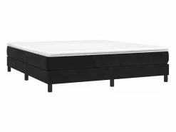 Estructura de cama box spring terciopelo negro 160x200 cm^Clicnbuy Hot