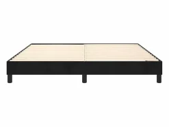 Estructura de cama box spring terciopelo negro 160x200 cm^Clicnbuy Hot
