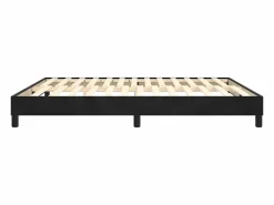 Estructura de cama box spring terciopelo negro 160x200 cm^Clicnbuy Hot