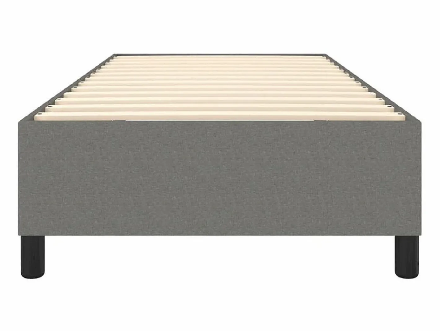Clicnbuy Somier - 90X190Cm|Somier Tapizado|Estructura de cama box spring tela gris oscuro 90x190 cm