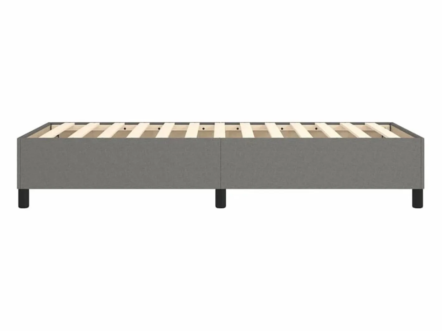 Clicnbuy Somier - 90X190Cm|Somier Tapizado|Estructura de cama box spring tela gris oscuro 90x190 cm