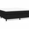 Estructura de cama box spring tela negro 180x200 cm^Clicnbuy