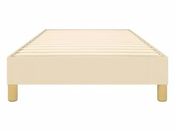Clicnbuy Somier - 90X190Cm|Estructura de cama box spring tela color crema 90x190 cm