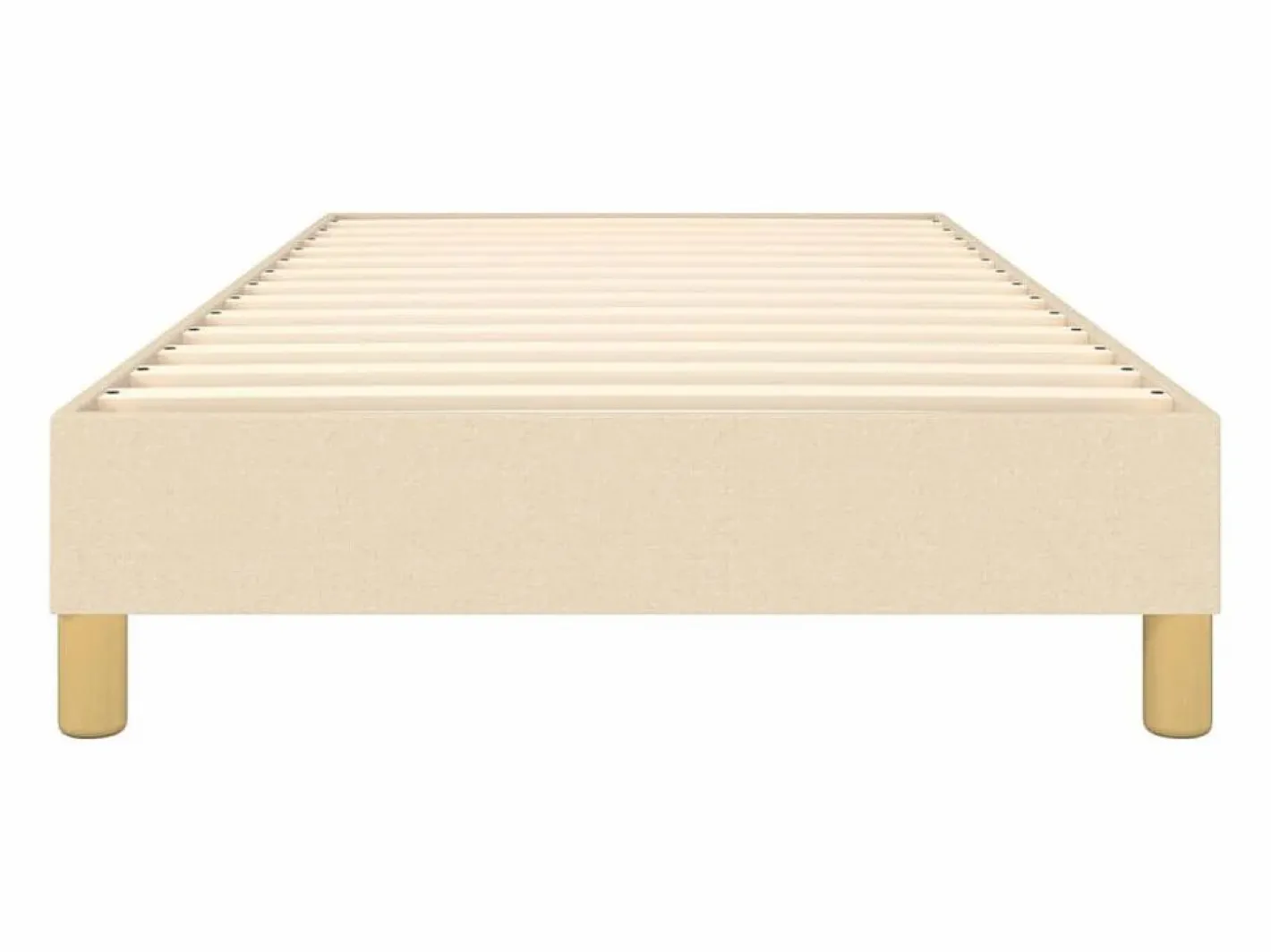 Clicnbuy Somier - 90X190Cm|Estructura de cama box spring tela color crema 90x190 cm