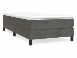 Estructura de cama box spring terciopelo gris oscuro 90x190 cm^Clicnbuy Sale