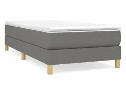 Clicnbuy Somier - 90X190Cm|Estructura de cama box spring tela gris oscuro 90x190 cm