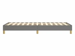 Clicnbuy Somier - 90X190Cm|Estructura de cama box spring tela gris oscuro 90x190 cm
