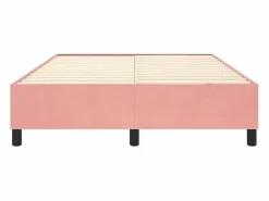 Estructura de cama box spring terciopelo rosa 140x190 cm^Clicnbuy New