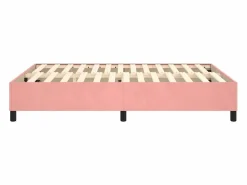 Estructura de cama box spring terciopelo rosa 140x190 cm^Clicnbuy New