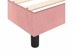 Estructura de cama box spring terciopelo rosa 140x190 cm^Clicnbuy New