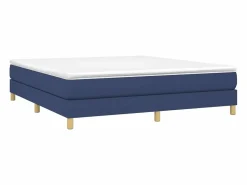 Clicnbuy Somier - 160X200Cm|Estructura de cama box spring tela azul 160x200 cm