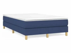 Clicnbuy Somier Tapizado|Estructura de cama box spring tela azul 120x200 cm