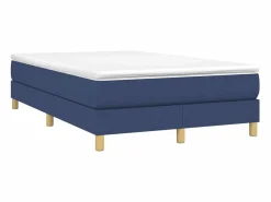 Clicnbuy Somier Tapizado|Estructura de cama box spring tela azul 120x200 cm