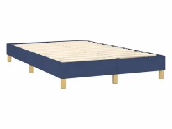 Clicnbuy Somier Tapizado|Estructura de cama box spring tela azul 120x200 cm