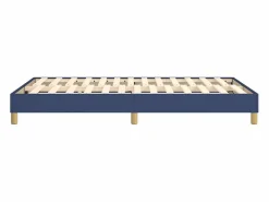 Clicnbuy Somier Tapizado|Estructura de cama box spring tela azul 120x200 cm