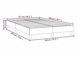 Clicnbuy Somier Tapizado|Estructura de cama box spring tela azul 120x200 cm