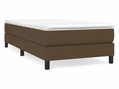 Clicnbuy Estructura de cama box spring tela marrón 90x190 cm