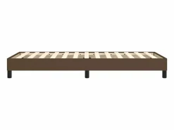 Clicnbuy Estructura de cama box spring tela marrón 90x190 cm