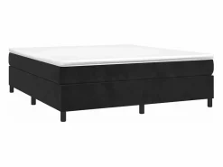 Estructura de cama box spring terciopelo negro 180x200 cm^Clicnbuy Outlet