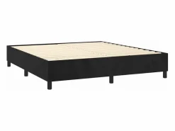 Estructura de cama box spring terciopelo negro 180x200 cm^Clicnbuy Outlet