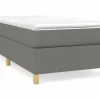 Estructura de cama box spring tela gris oscuro 90x190 cm^Clicnbuy New