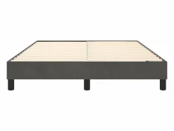 Estructura de cama box spring terciopelo gris oscuro 140x190cm^Clicnbuy