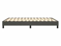 Estructura de cama box spring terciopelo gris oscuro 140x190cm^Clicnbuy