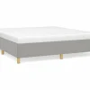 Clicnbuy Estructura de cama box spring tela gris claro 160x200 cm New