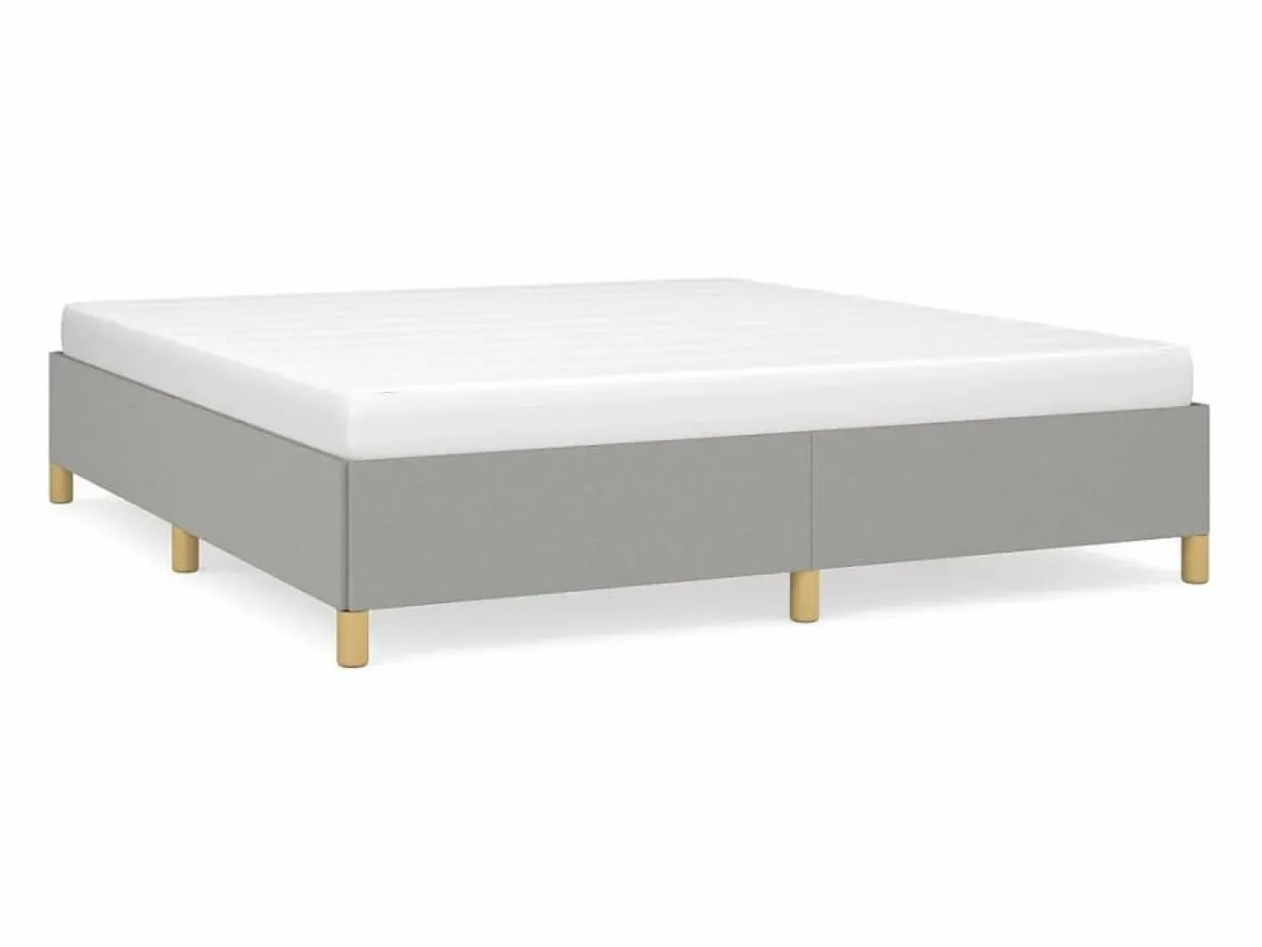 Clicnbuy Estructura de cama box spring tela gris claro 160x200 cm New